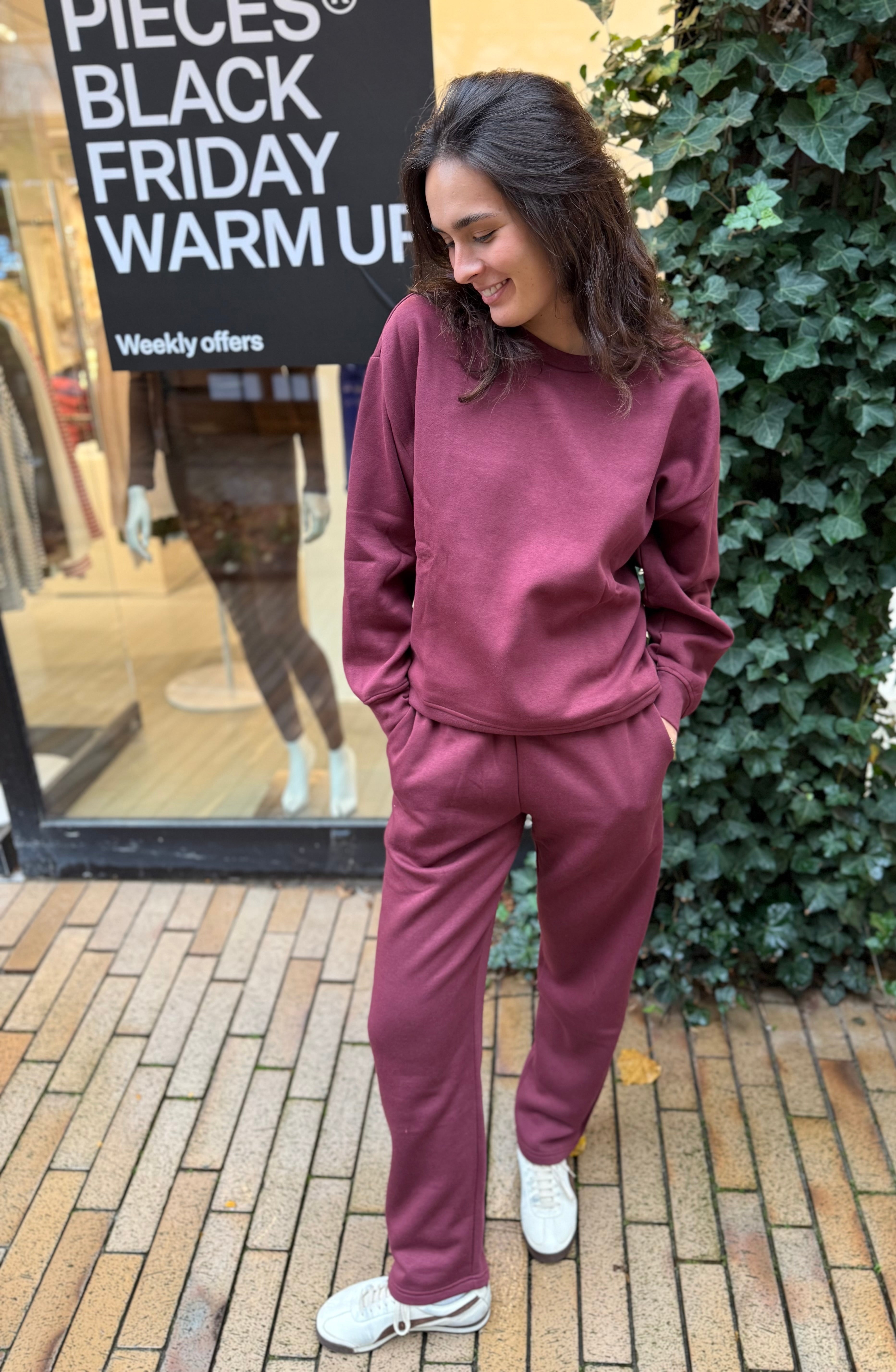 PCCHILLI Straight Trousers - Tawny Port